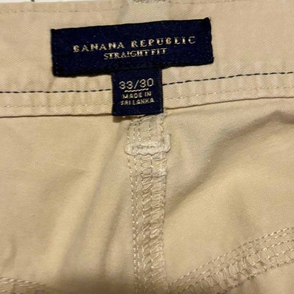 Banana Republic Men's Size‎ 33/30 Beige Straight Fit Pants